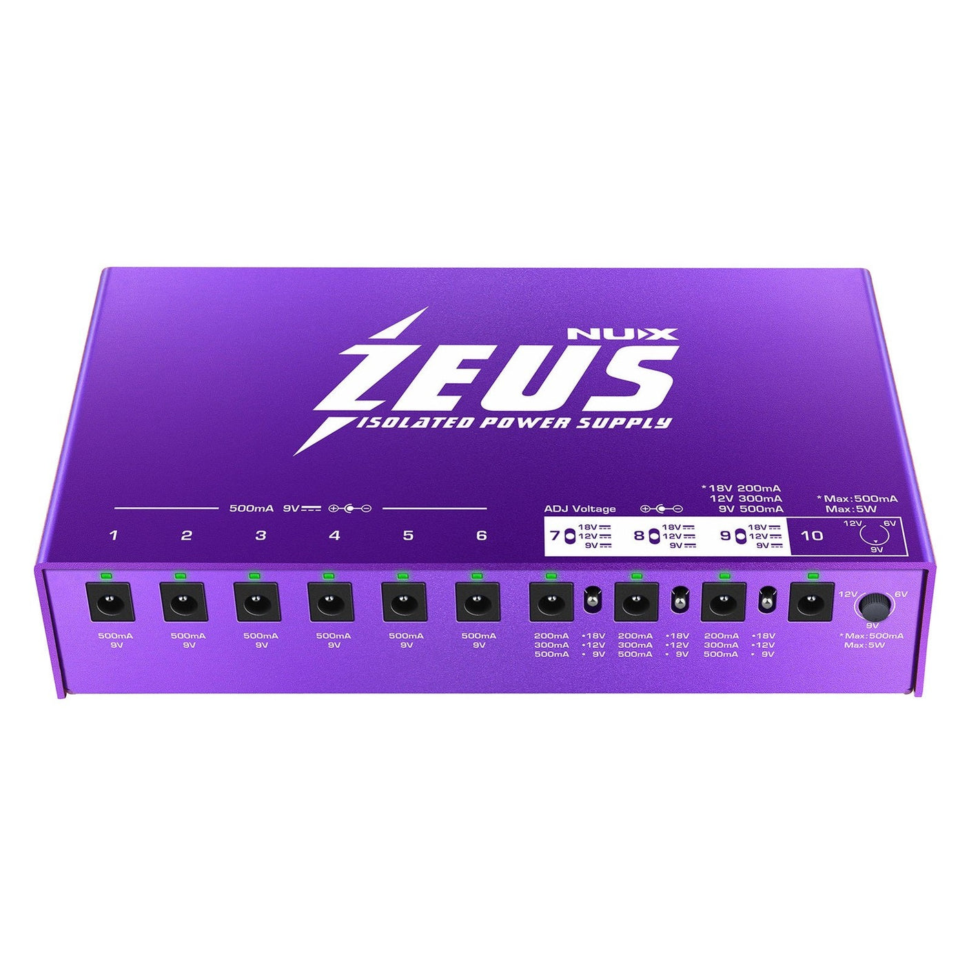 NUX NIP-Z10 Zeus Guitar Pedal Power Supply 2