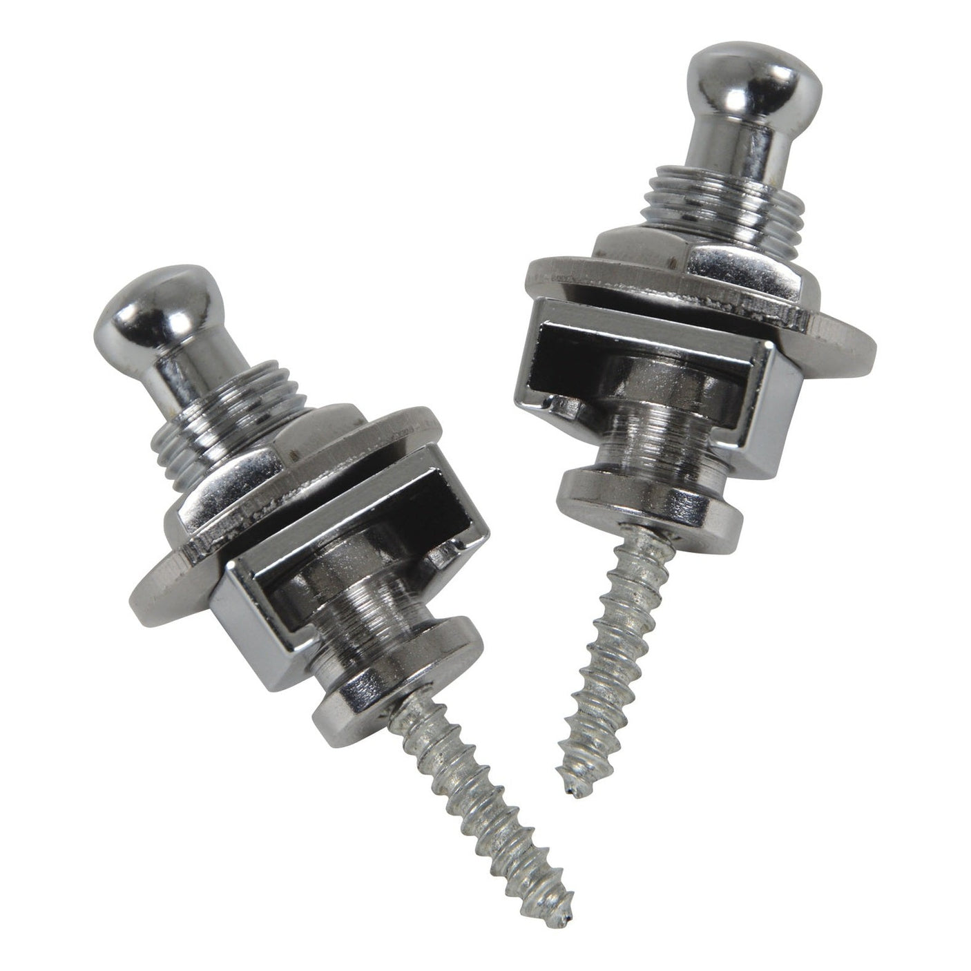 Chord SL2 Strap Locks for Guitar - Set of 2 Black or Chrome 1