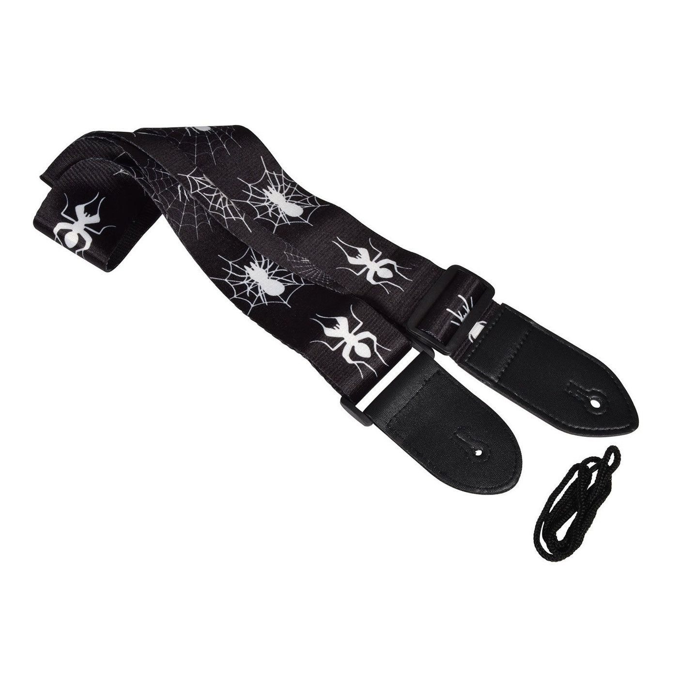 Chord Printed Design Webbing Guitar Strap - White Spider 1