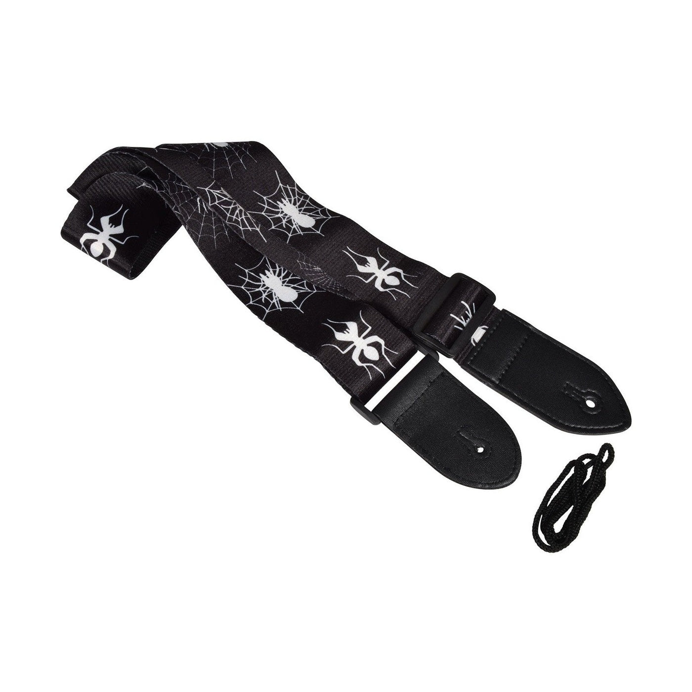 Chord Printed Design Webbing Guitar Strap - White Spider 1