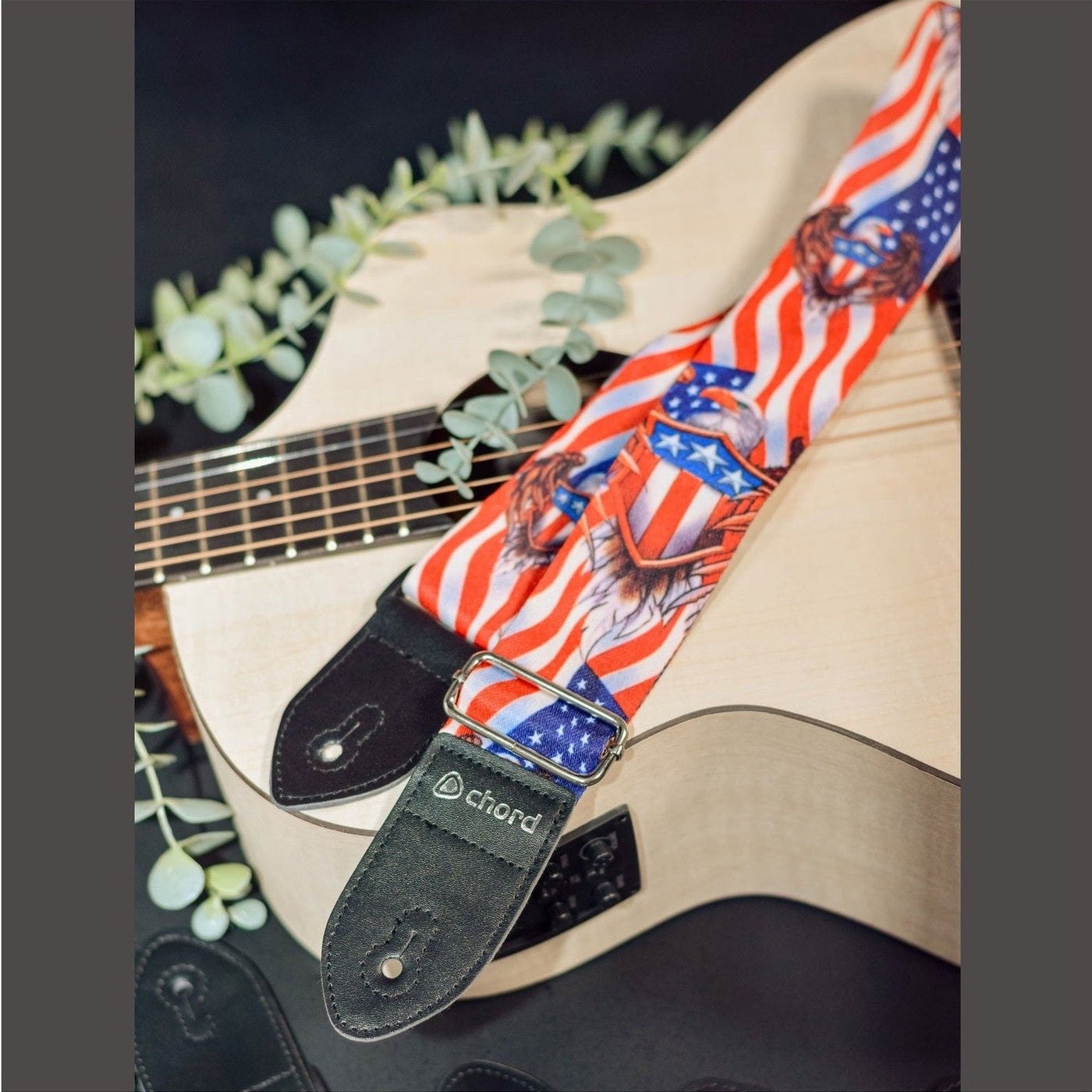 Chord Deluxe Printed Design Guitar Strap - USA Eagle STP-USA2 3