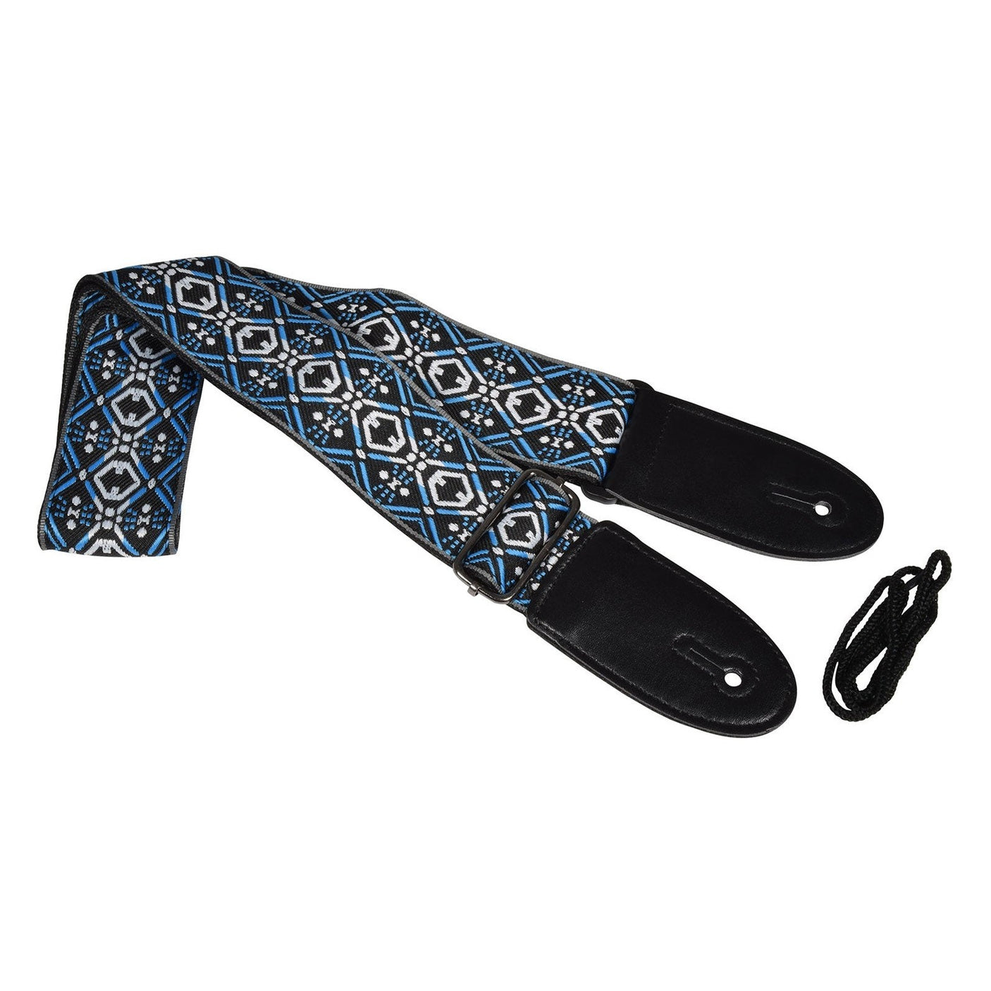 Chord Deluxe Embroidered Design Guitar Strap - Blue Jacquard STP-BLJ2 1