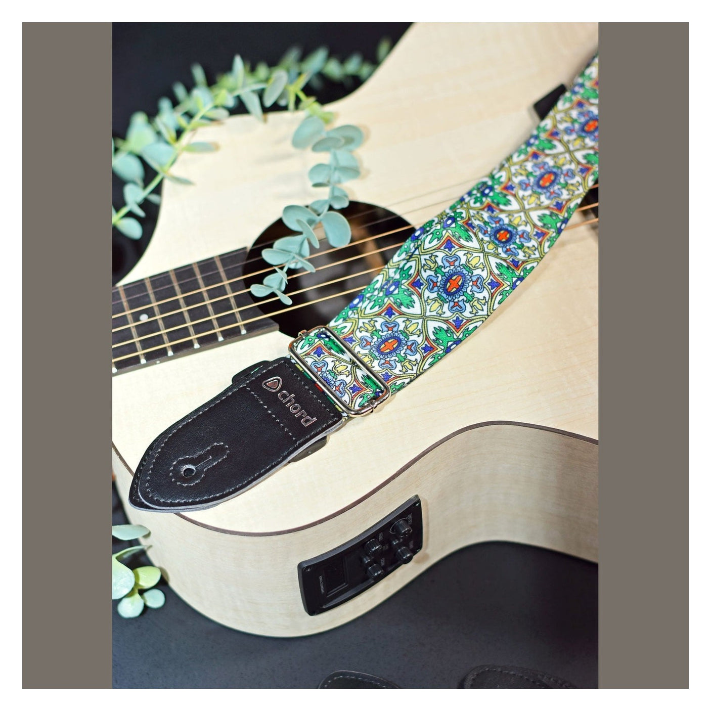 Chord Deluxe Printed Design Guitar Strap - Multi-Colour Floral STP-MFL2 2