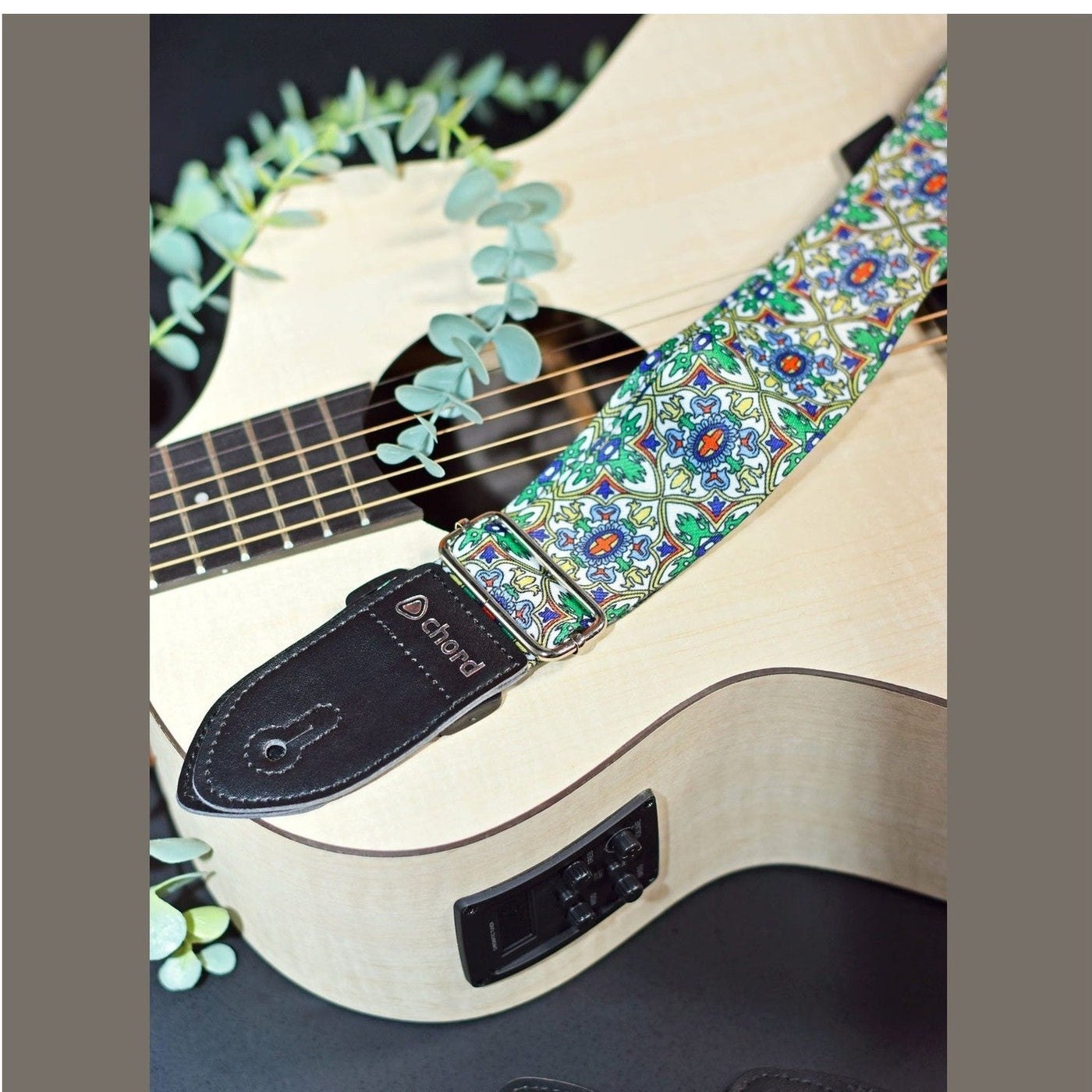 Chord Deluxe Printed Design Guitar Strap - Multi-Colour Floral STP-MFL2 2