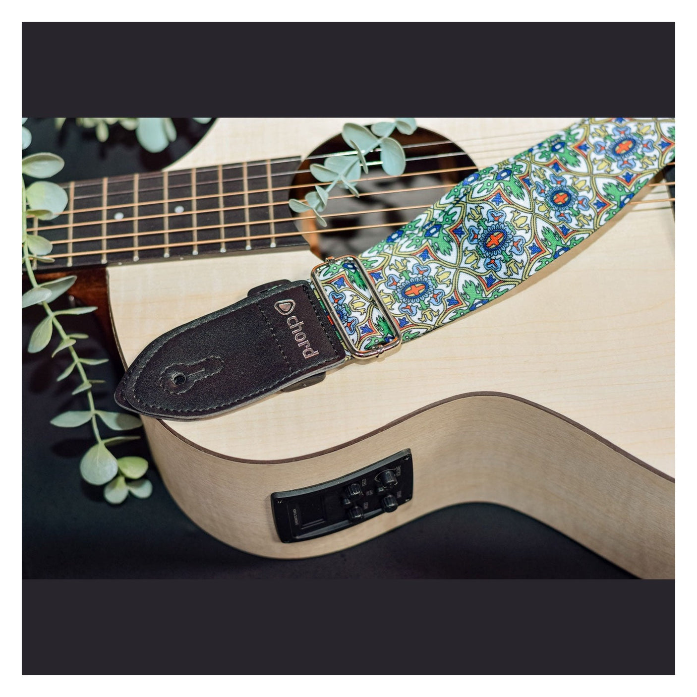 Chord Deluxe Printed Design Guitar Strap - Multi-Colour Floral STP-MFL2 3