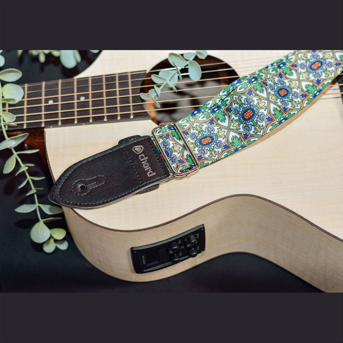 Chord Deluxe Printed Design Guitar Strap - Multi-Colour Floral STP-MFL2 3