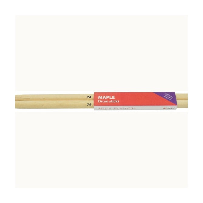 Chord Maple Drum Sticks, 7A, Wood Tip — Pair 1