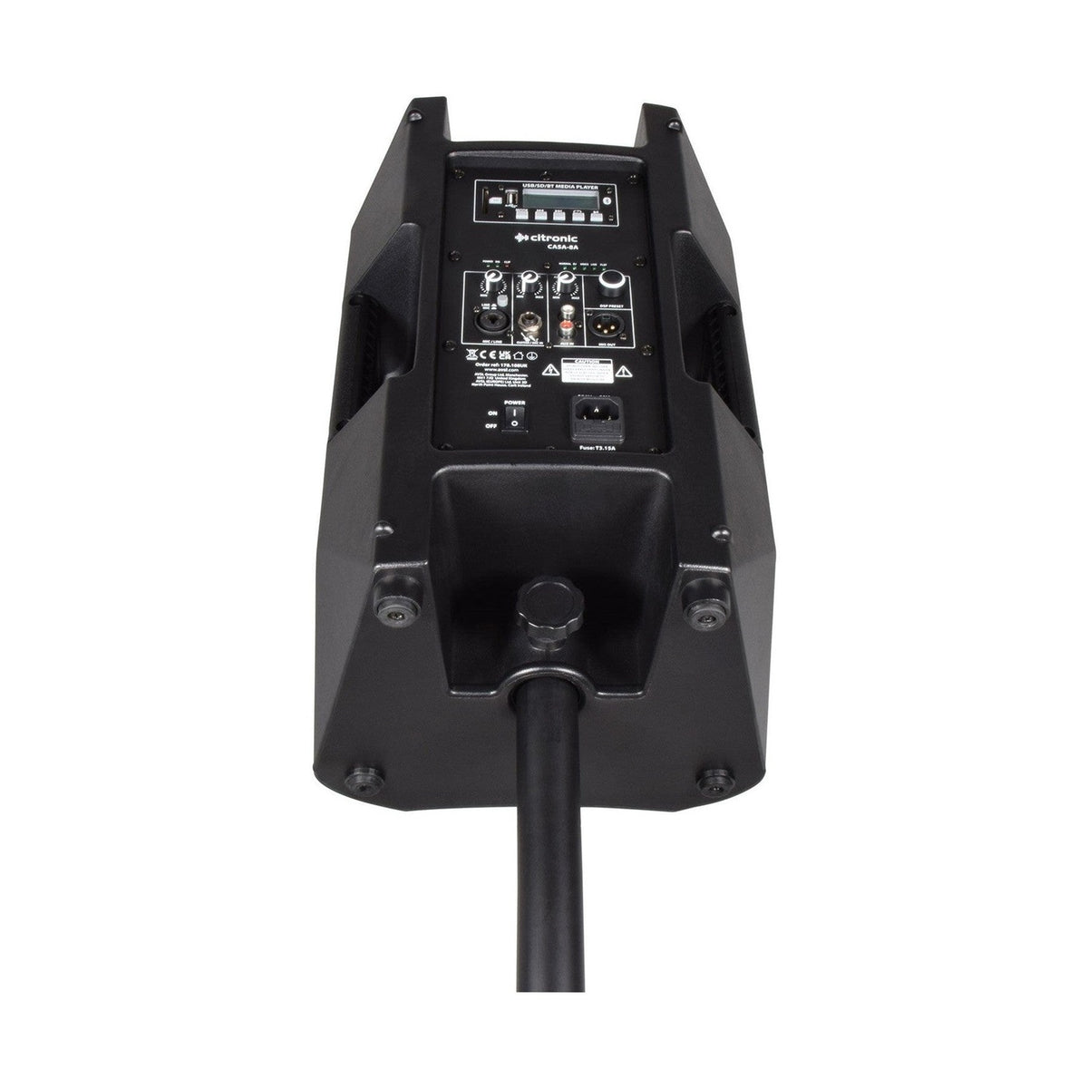 Citronic CASA-8A 8" Active PA Speaker With DSP, USB/SD & Bluetooth 4