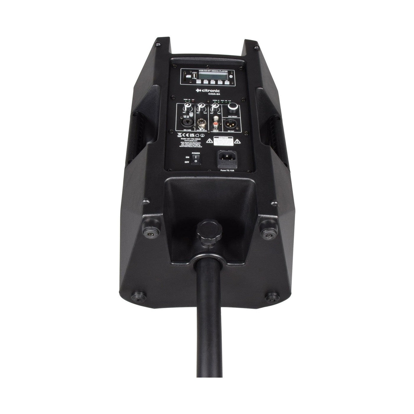 Citronic CASA-8A 8" Active PA Speaker With DSP, USB/SD & Bluetooth 4