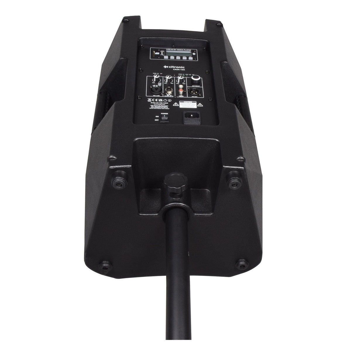 Citronic CASA-10A 10" Active PA Speaker With DSP, USB/SD & Bluetooth 4