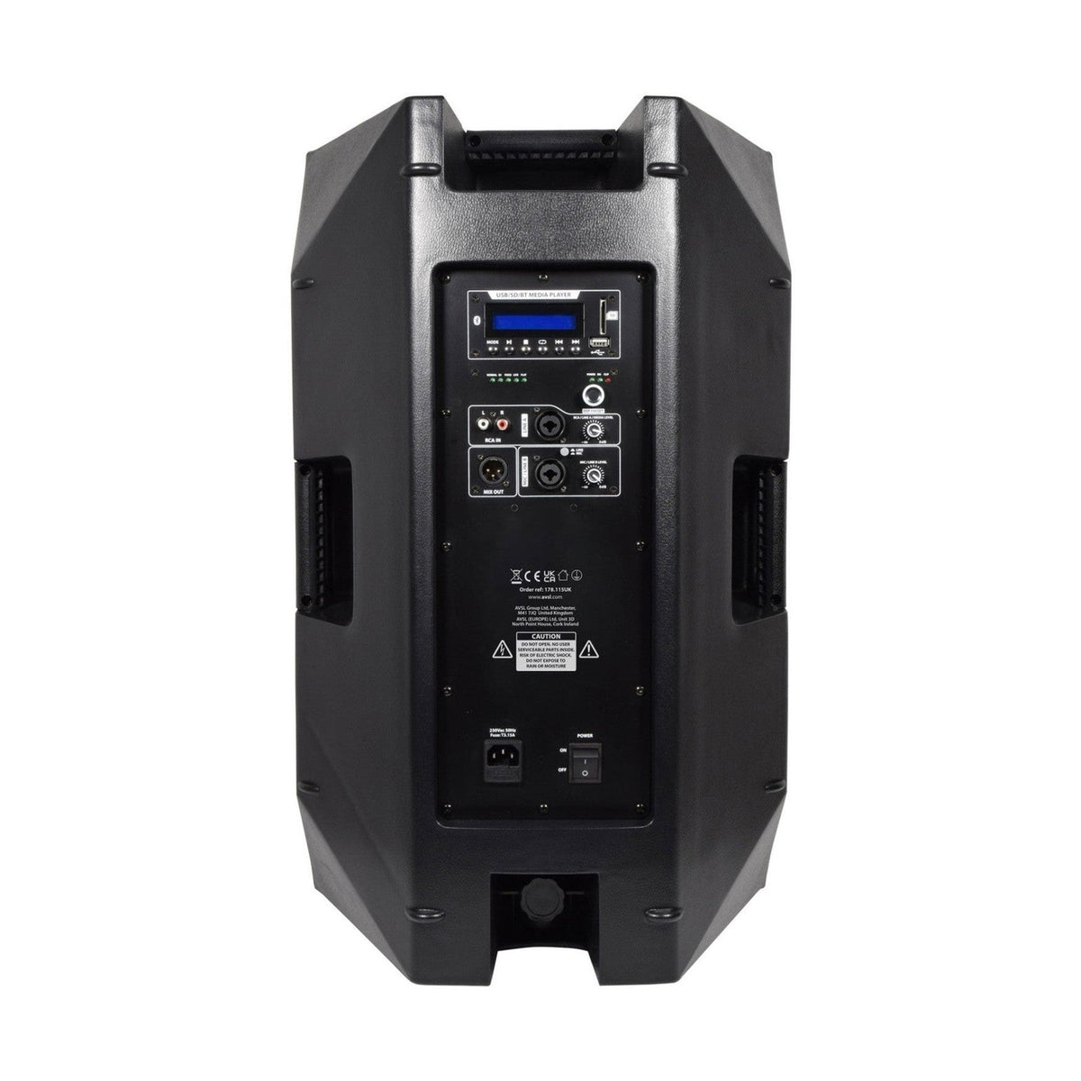 Citronic CASA-15A 15" Active PA Speaker With DSP, USB/SD & Bluetooth 4