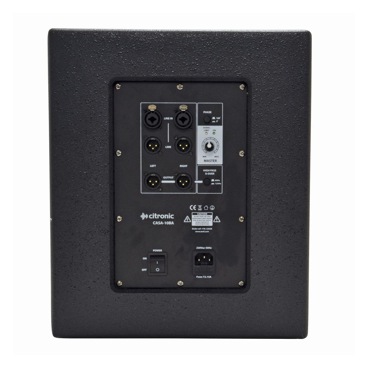 Citronic CASA-10BA 10" 300W Active PA Subwoofer 3
