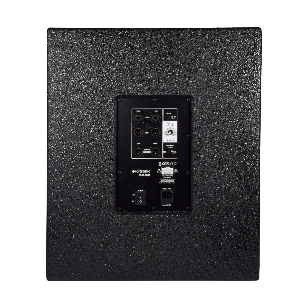Citronic CASA-18BA 18" 600W Active PA Subwoofer 3