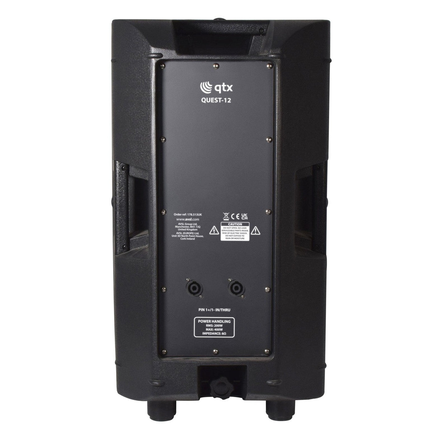 QTX QUEST-12 12" Passive PA Speaker, 200W @ 8 Ohms 4