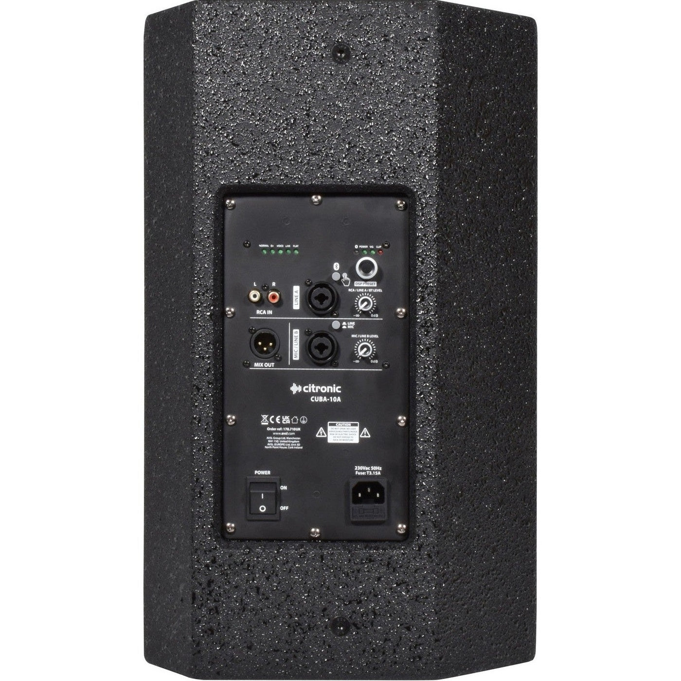Citronic CUBA-10A 10" 270W Active PA Speaker With DSP & Bluetooth 2
