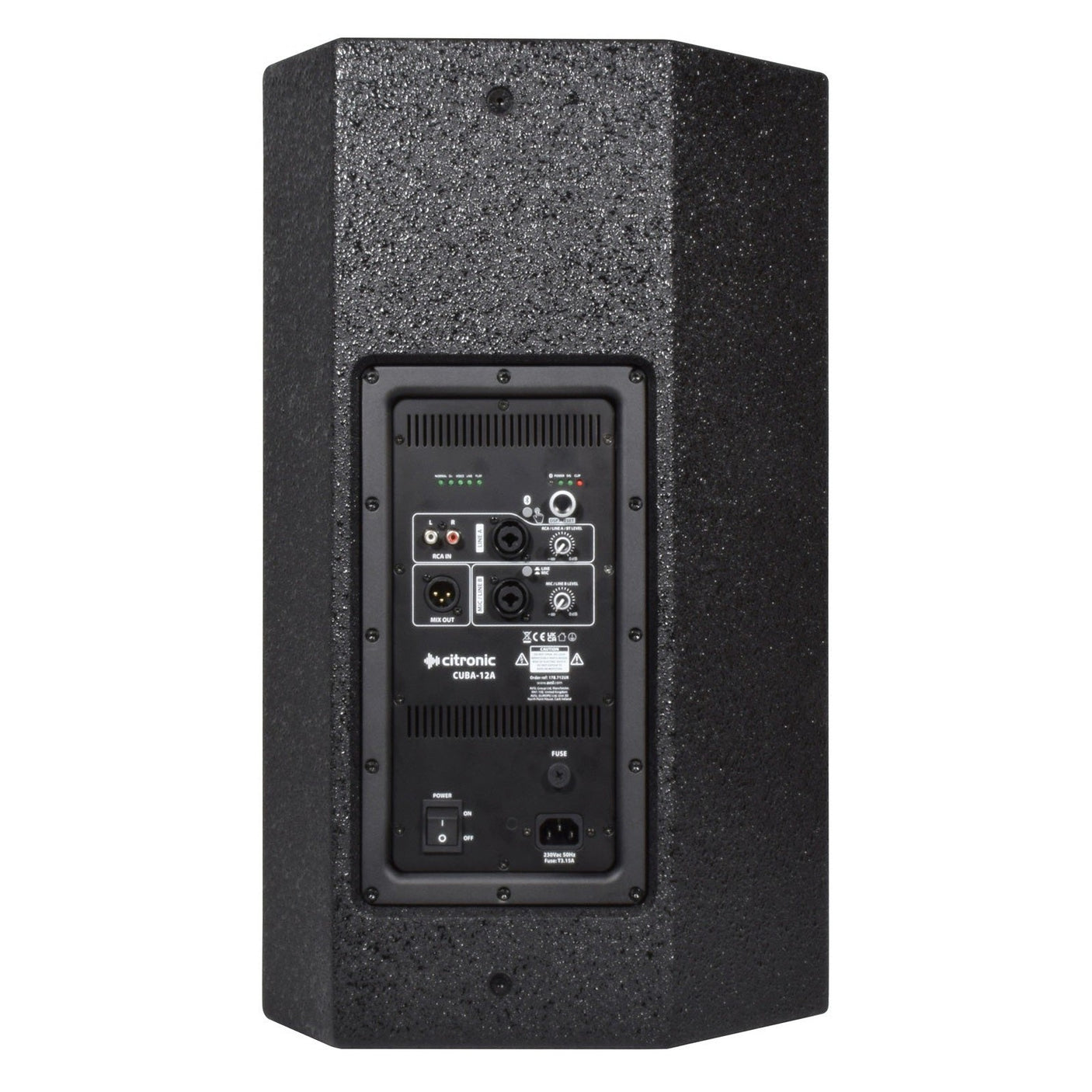 Citronic CUBA-12A 12" 400W Active PA Speaker With DSP & Bluetooth 2
