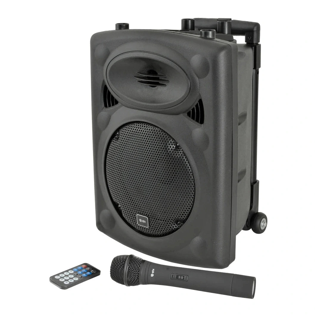QTX QR8PA Portable PA Speaker with TWS 8"+ 1 x UHF Mic 1
