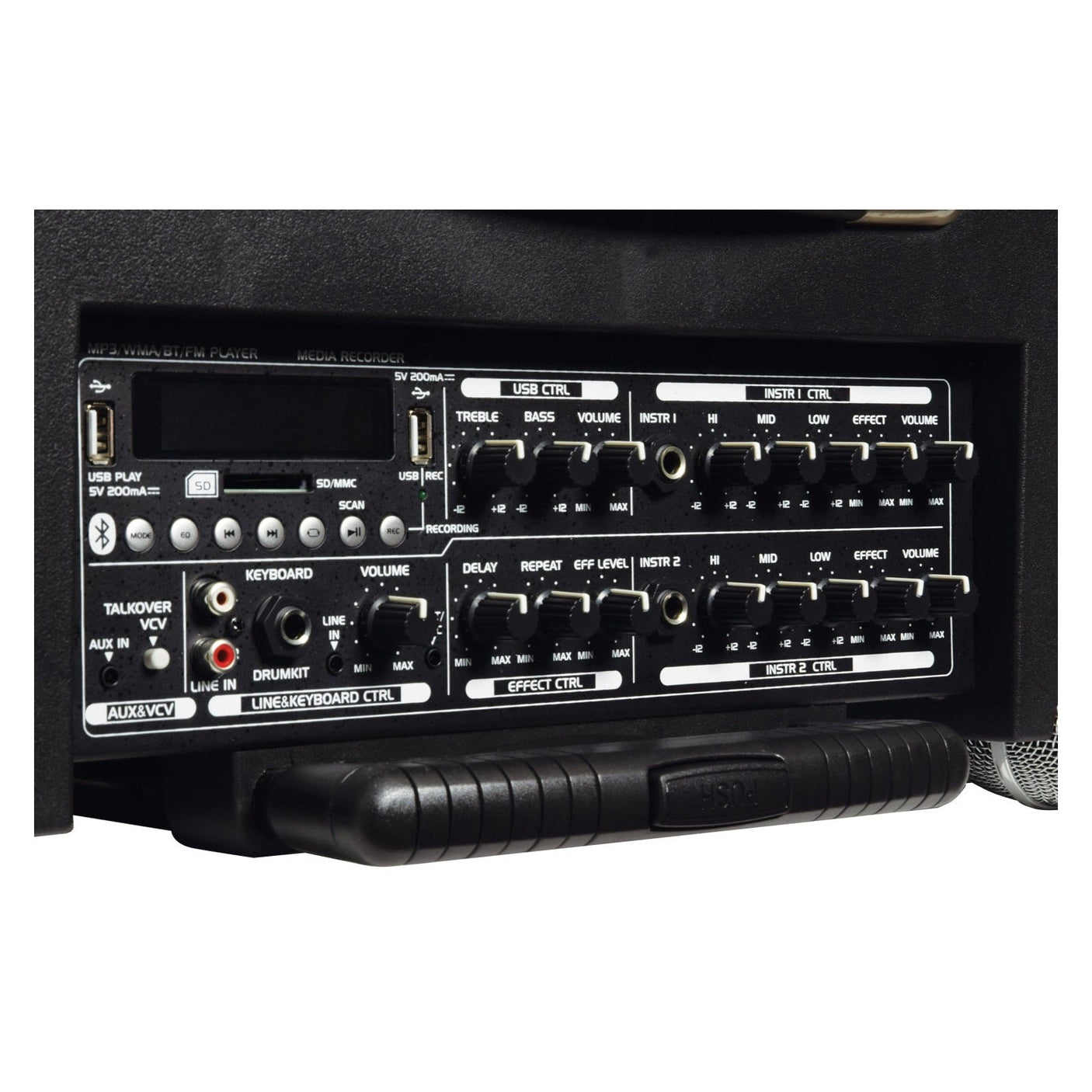 QTX DELTA-200 Portable PA System With Bluetooth & 2 Wireless Microphones 4