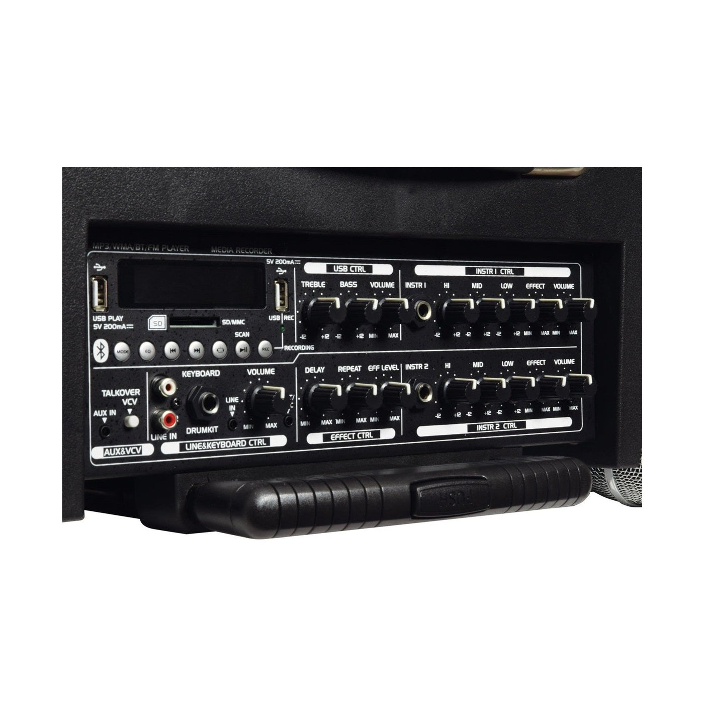 QTX DELTA-200 Portable PA System With Bluetooth & 2 Wireless Microphones 4
