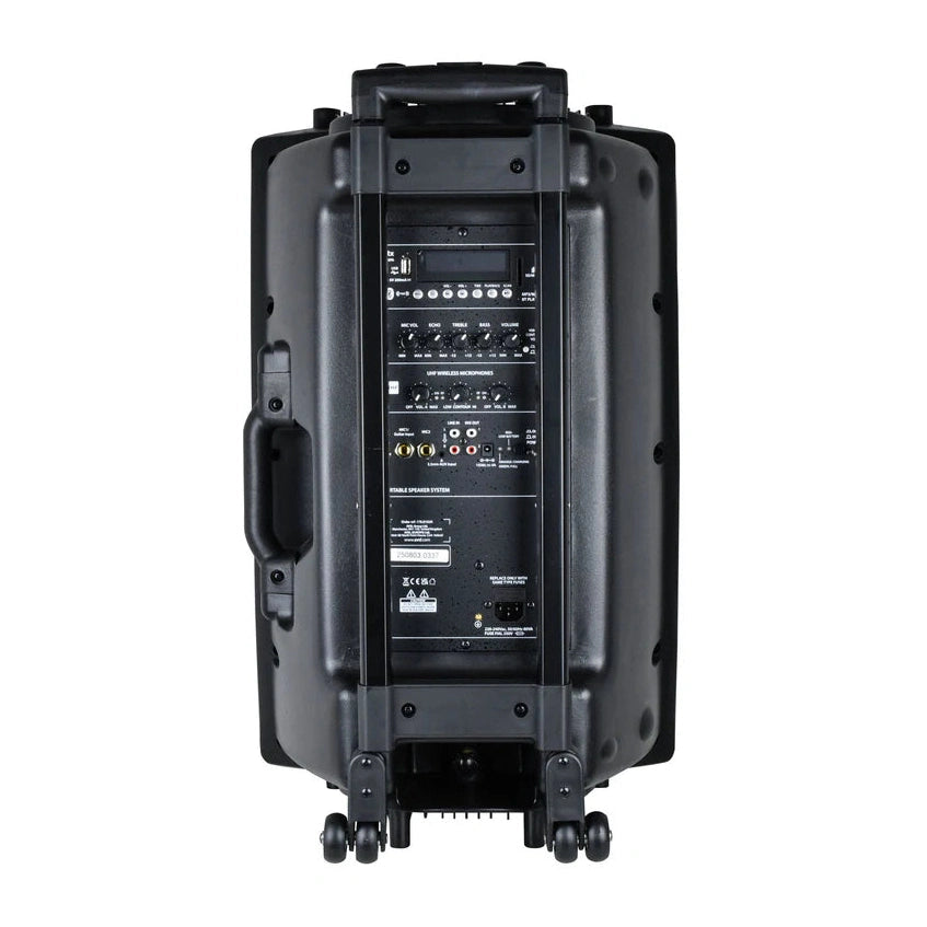 QTX QR15PA Portable PA Speaker with TWS 15" + 2x UHF Mics 6
