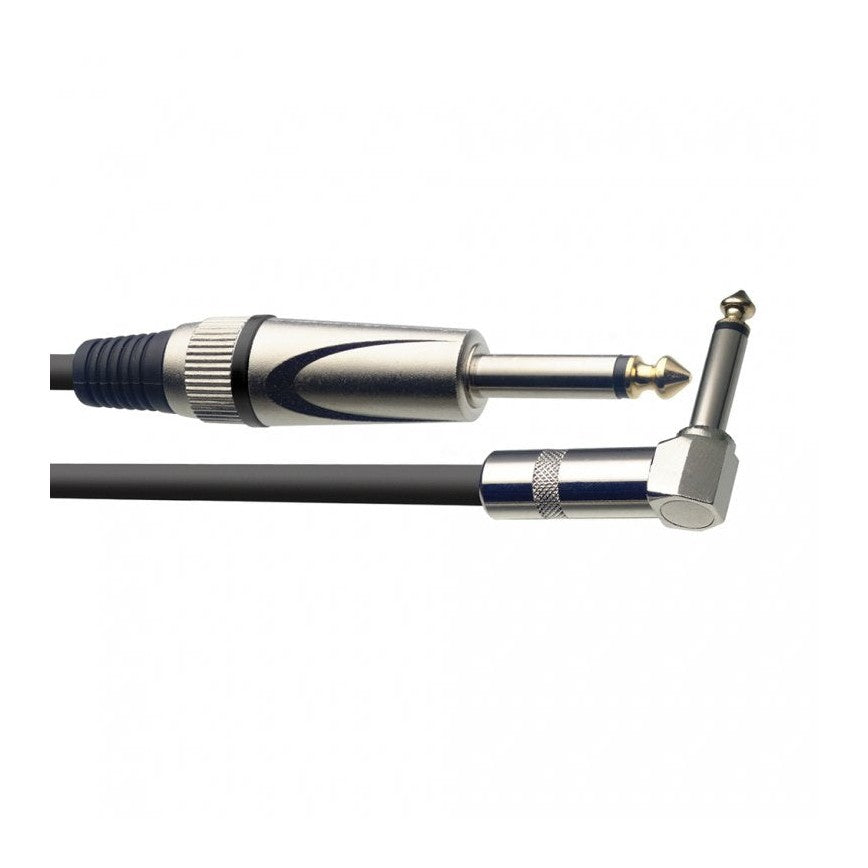 Stagg SGC6PL DL Deluxe Instrument Cable, Straight Jack To Right Angled Jack — 6m 2