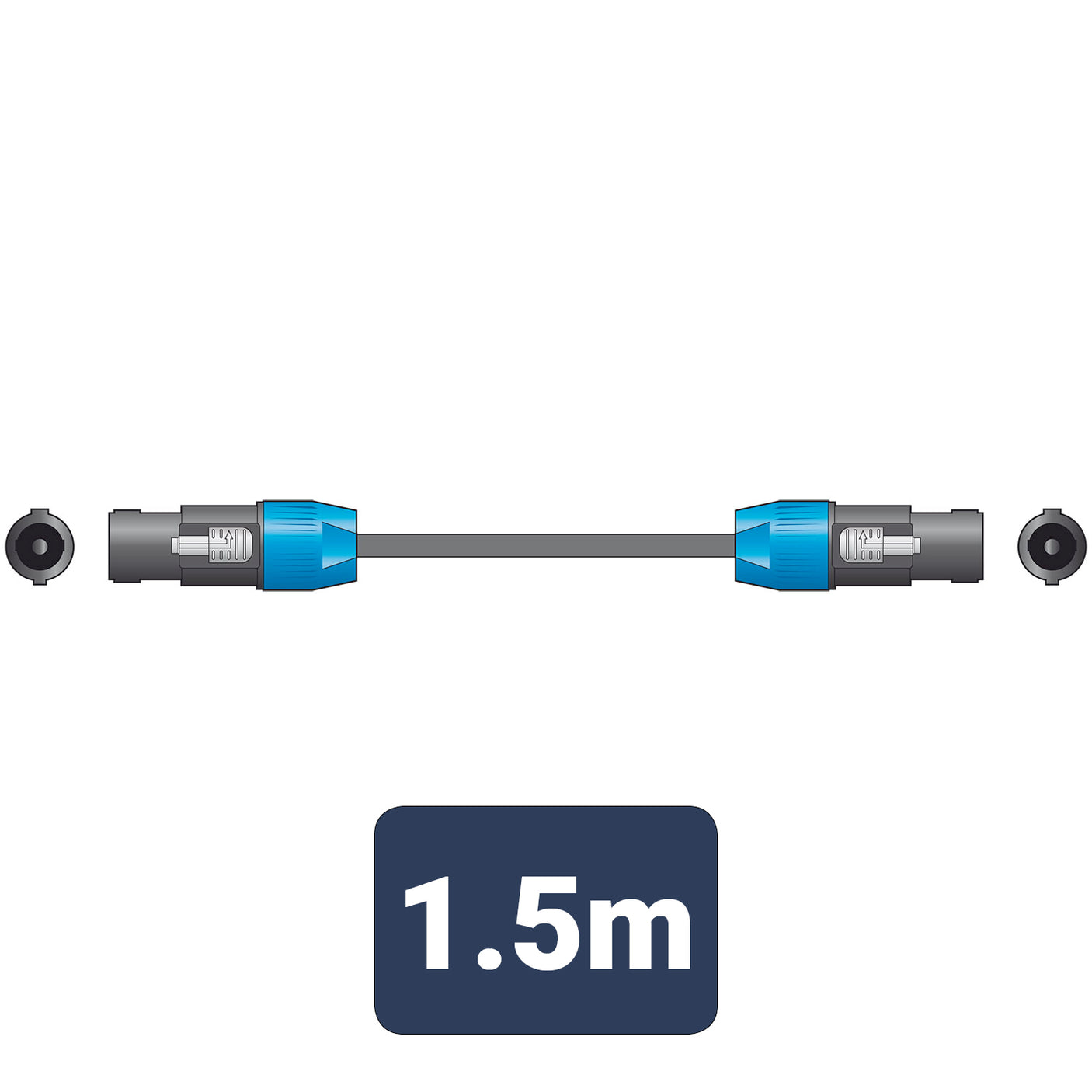 Citronic Speakon to Speakon Speaker Cable 1.5m – SPK Plug to SPK Plug 1