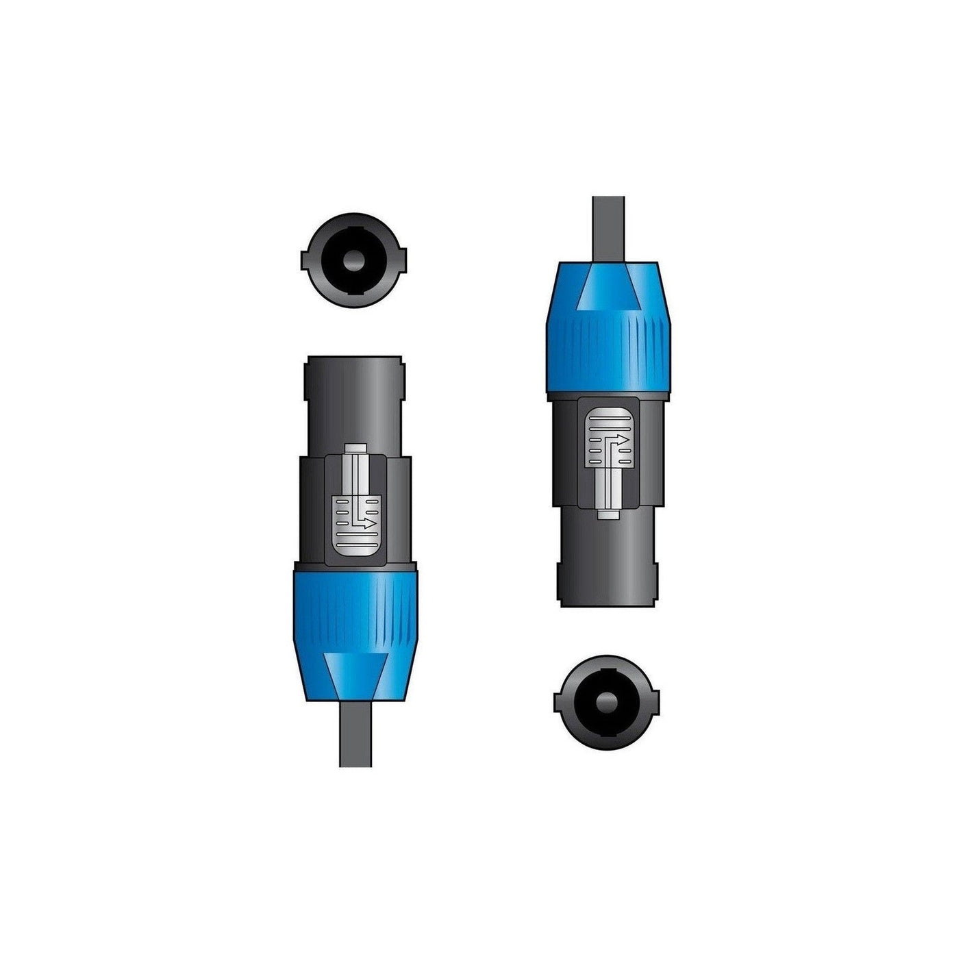 Citronic Speakon to Speakon Speaker Cable 1.5m – SPK Plug to SPK Plug 2