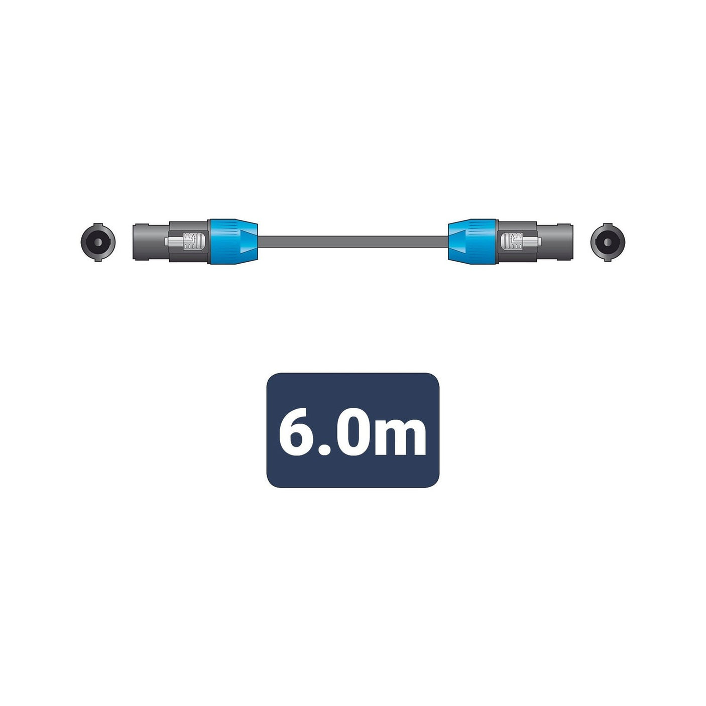 Citronic Speakon to Speakon Speaker Cable 6m – SPK Plug to SPK Plug 1