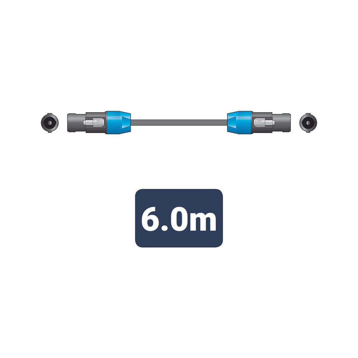 Citronic Speakon to Speakon Speaker Cable 6m – SPK Plug to SPK Plug 1