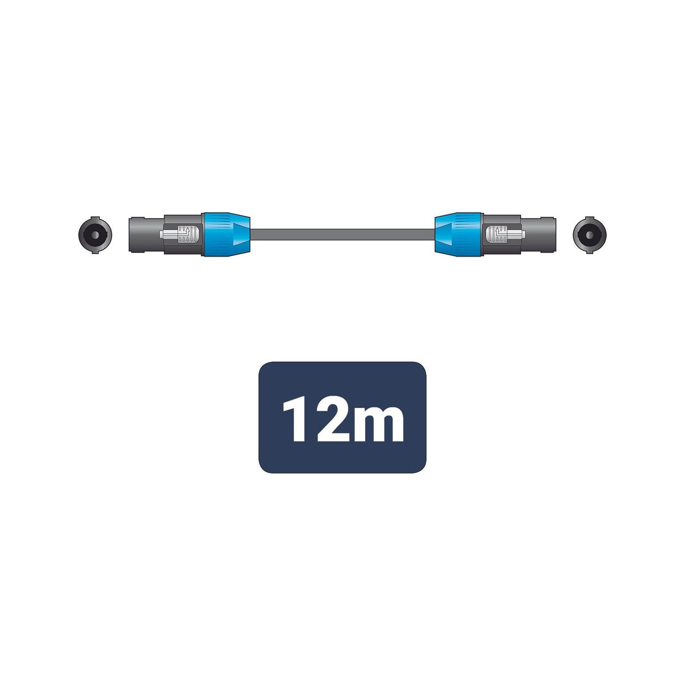 Citronic Speakon to Speakon Speaker Cable 12m – SPK Plug to SPK Plug 1