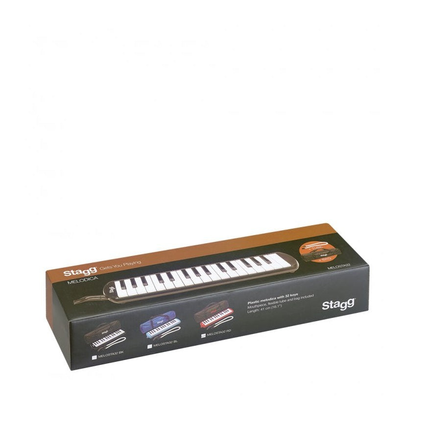 Stagg Melosta32 32-Key Melodica — With Mouthpiece, Tube And Case (Red)