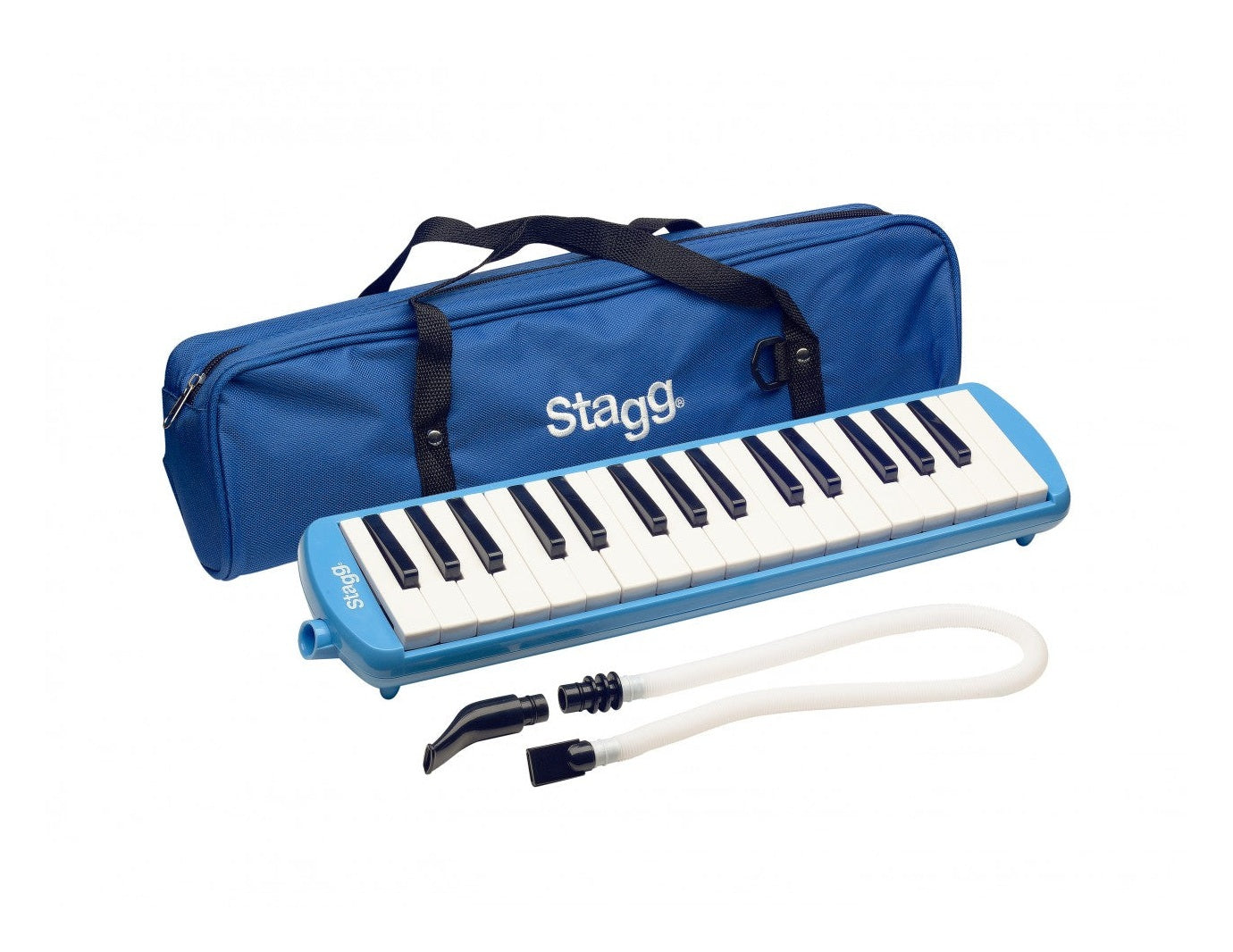 Stagg Melosta32 32-Key Melodica — With Mouthpiece, Tube And Case (Blue)