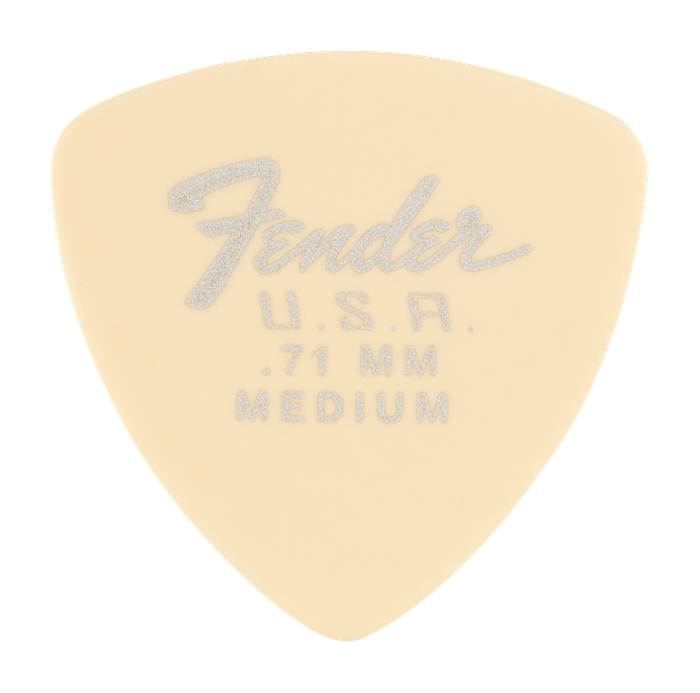 Fender Dura-Tone 346 Shape Plectrums, .71mm — Olympic White, 12-Pack