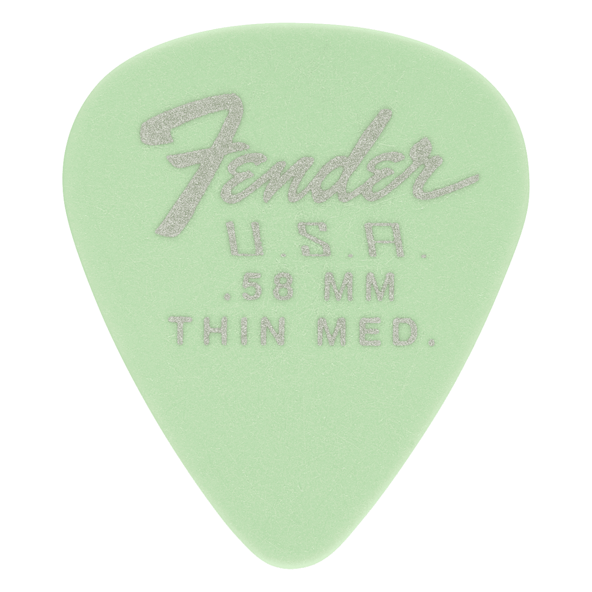 Fender Dura-Tone 351 Shape Plectrums, .58mm — Surf Green, 12-Pack