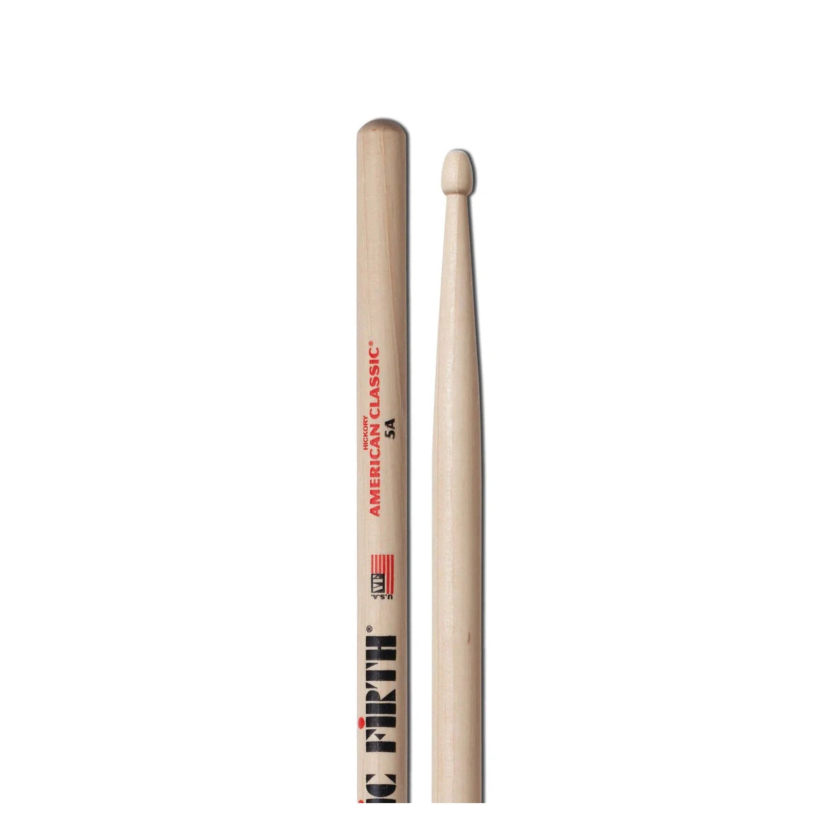 Vic Firth American Classic Hickory Drum Sticks, 5A, Wood Tip — Pair 4