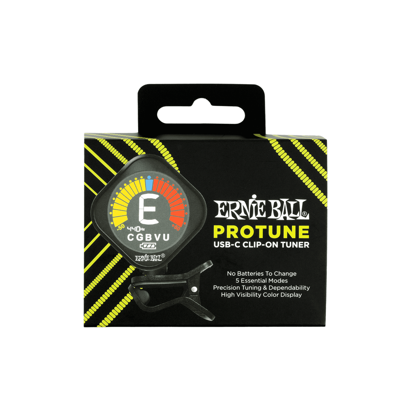 Ernie Ball ProTune USB-C Rechargeable Clip-on Tuner 3