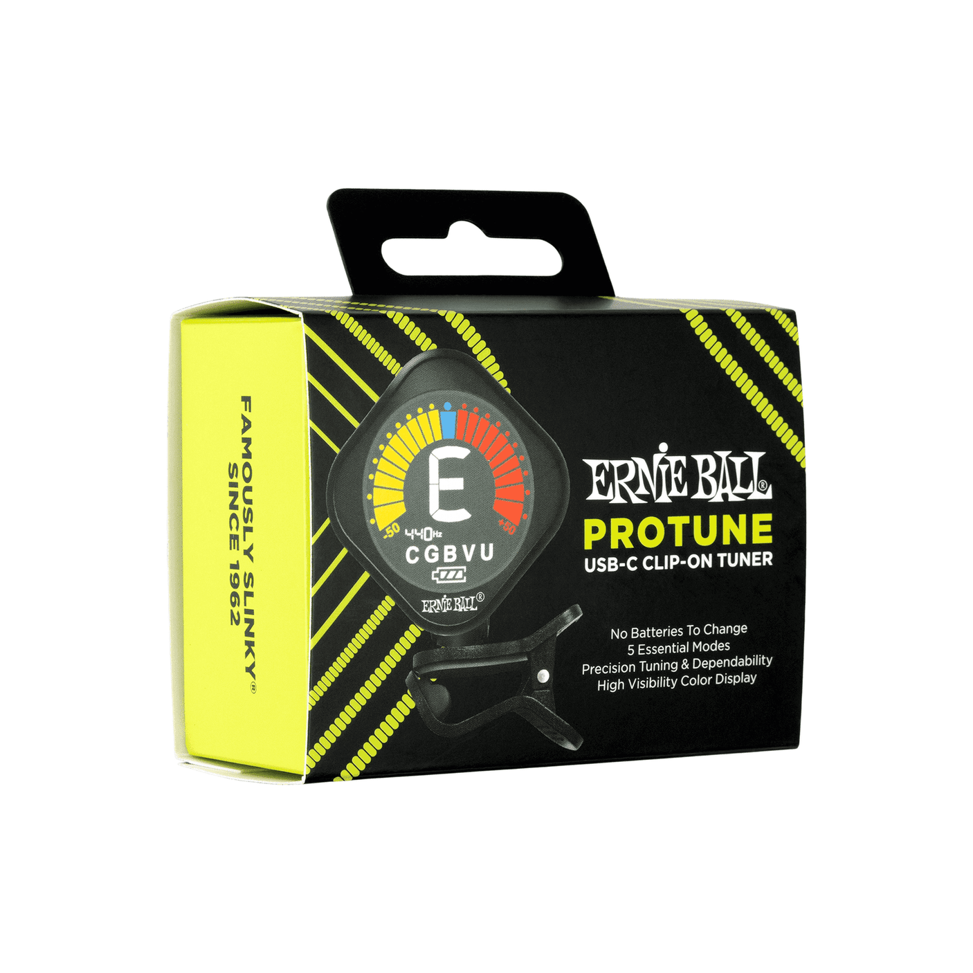 Ernie Ball ProTune USB-C Rechargeable Clip-on Tuner 4