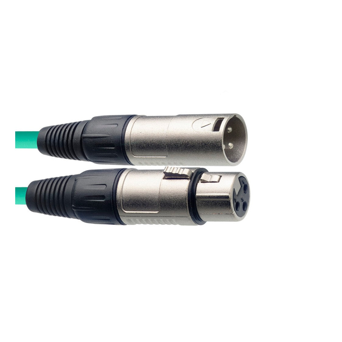 Stagg SMC3 3m XLR Male to Female Cable - Green 1