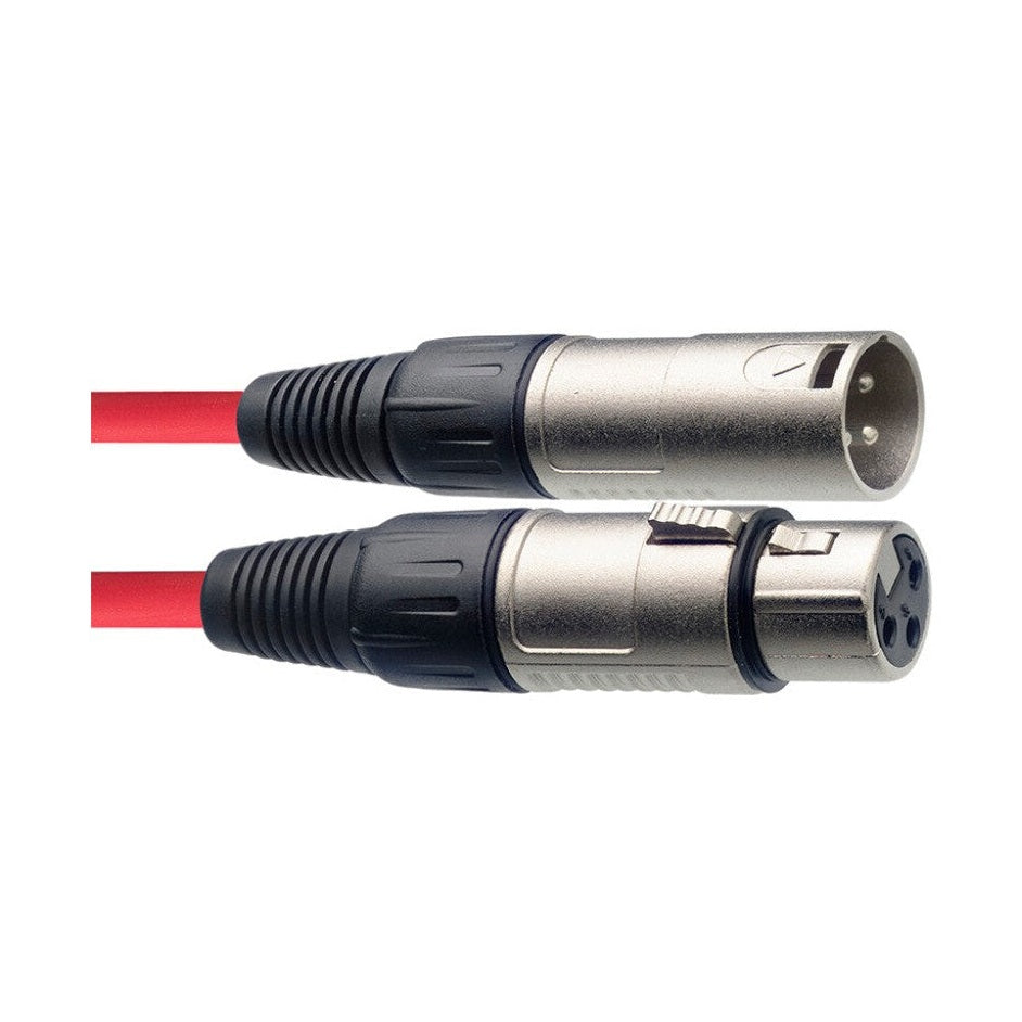 Stagg SMC3-CRD - 3m XLR Male to Female Cable Red 2