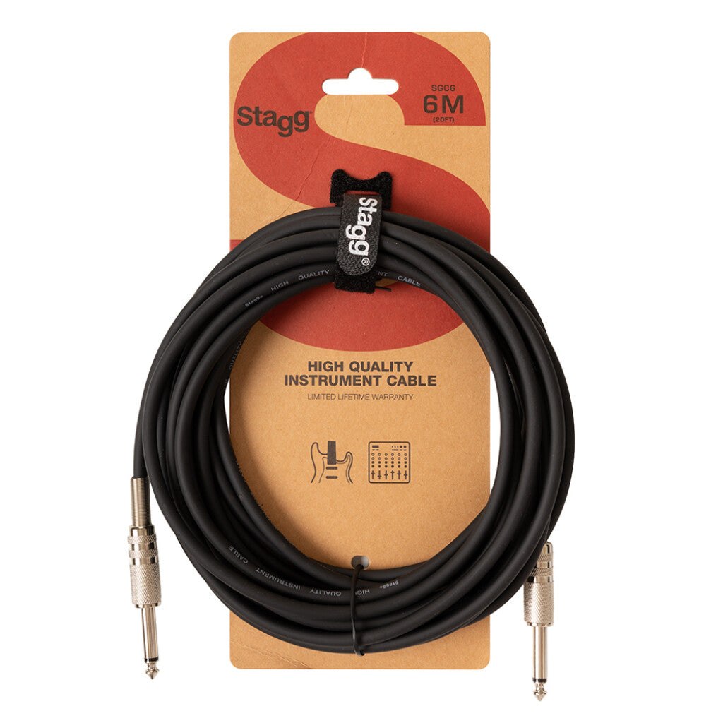 Stagg SGC6 Standard Instrument Cable, Jack To Jack — 6m