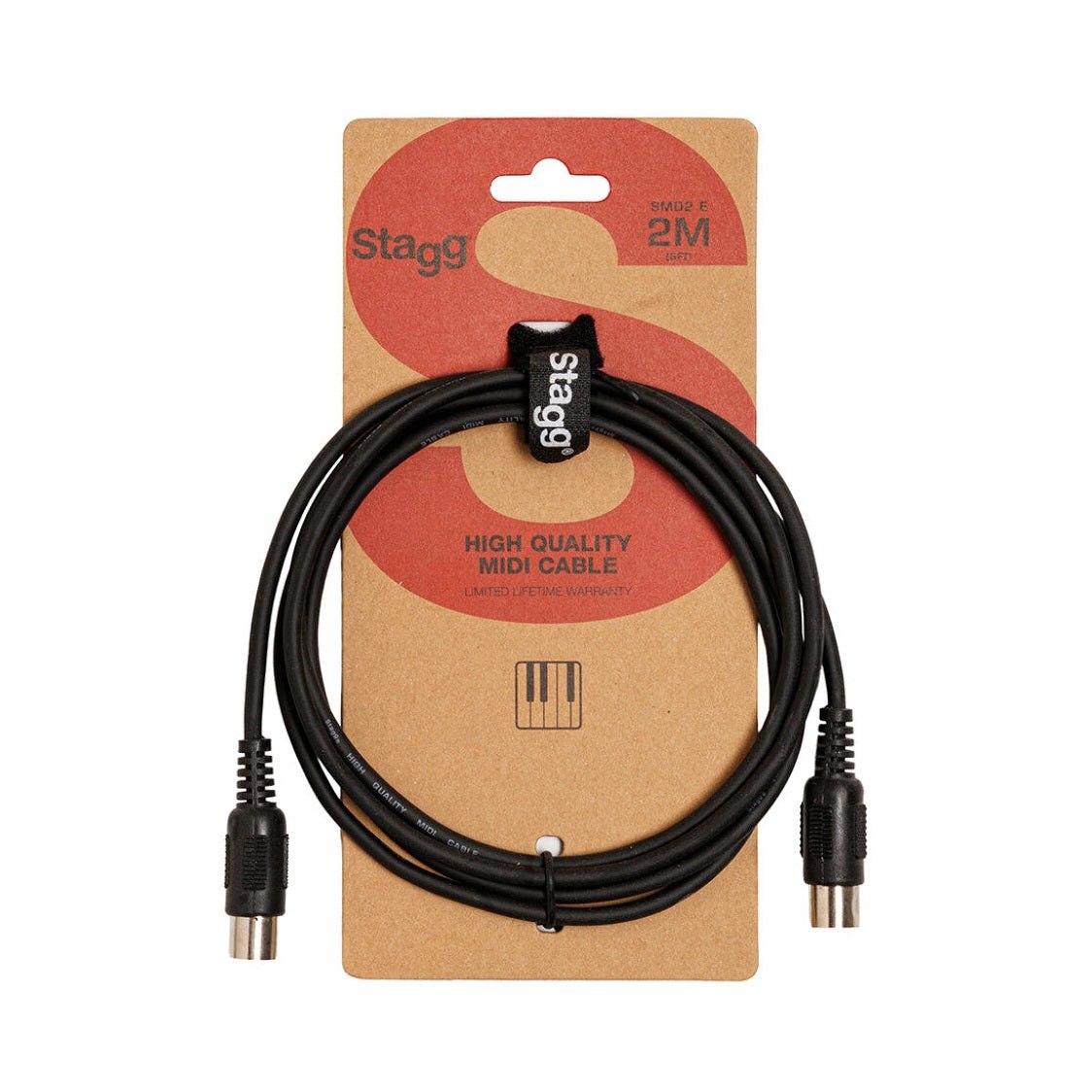 Stagg SMD2 E 5-Pin DIN MIDI Cable - 2m 2