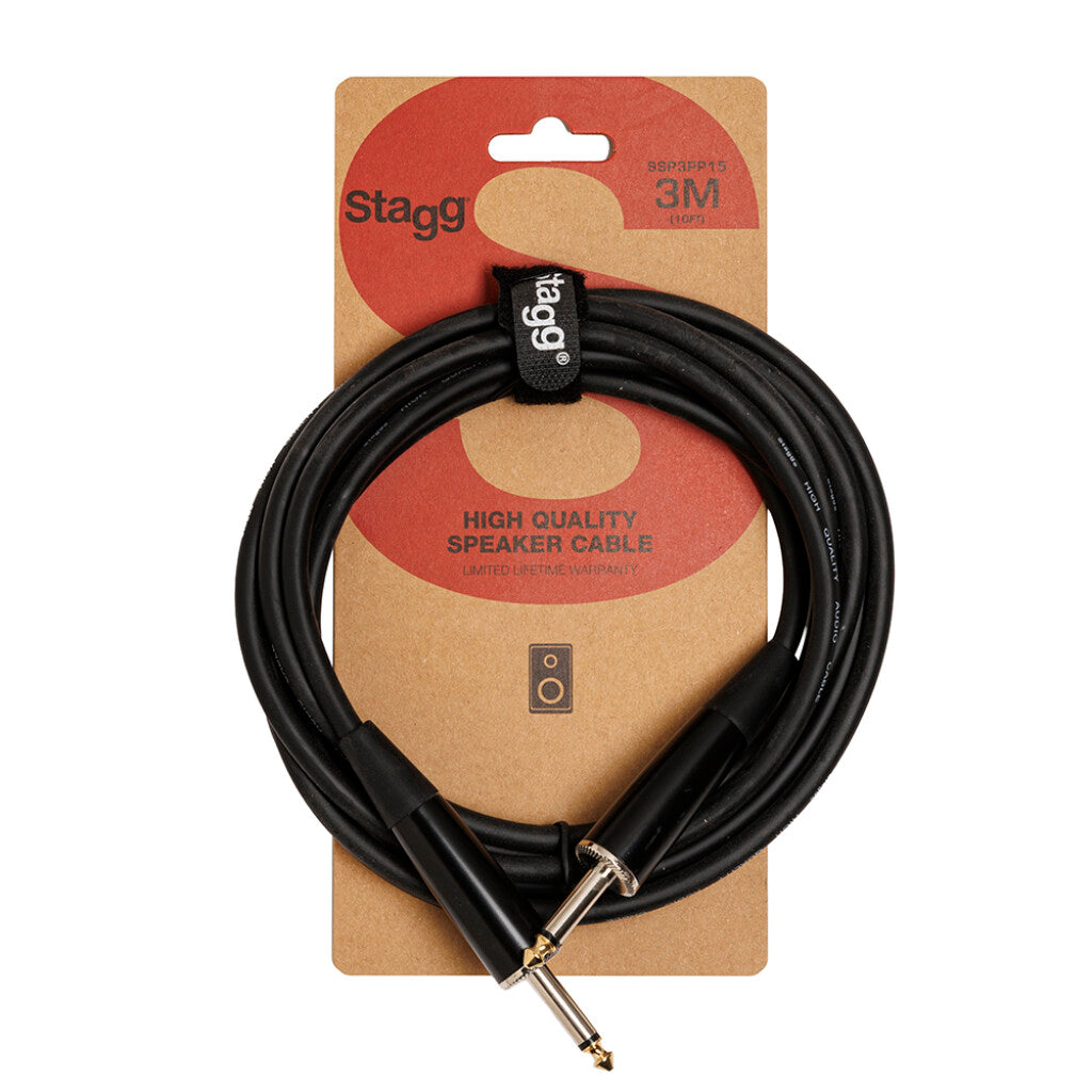 Stagg 1/4" Jack to Jack Speaker Cable 3m – SSP3PP15 2