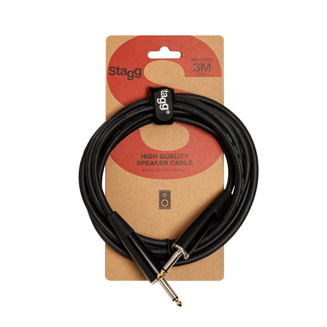 Stagg 1/4" Jack to Jack Speaker Cable 3m – SSP3PP15 2