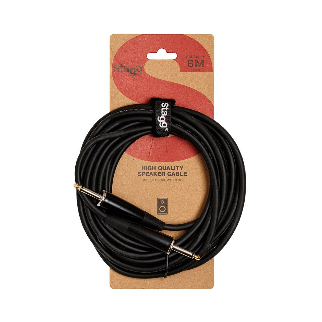 Stagg 1/4" Jack to Jack Speaker Cable 6m – SSP6PP15 2