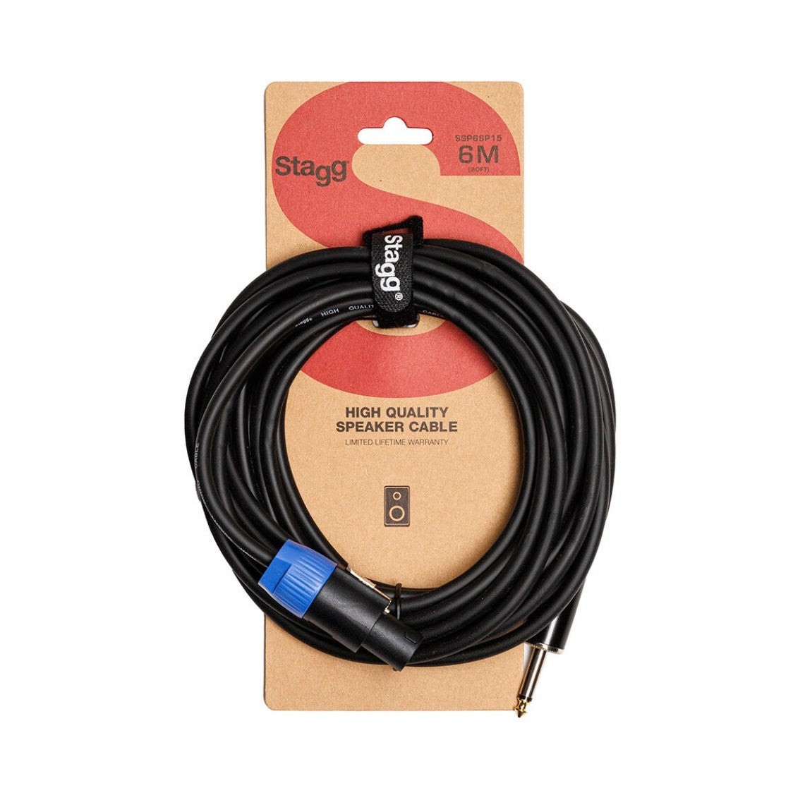 Stagg Speakon to 1/4" Jack Speaker Cable 6m – SSP6SP15 2