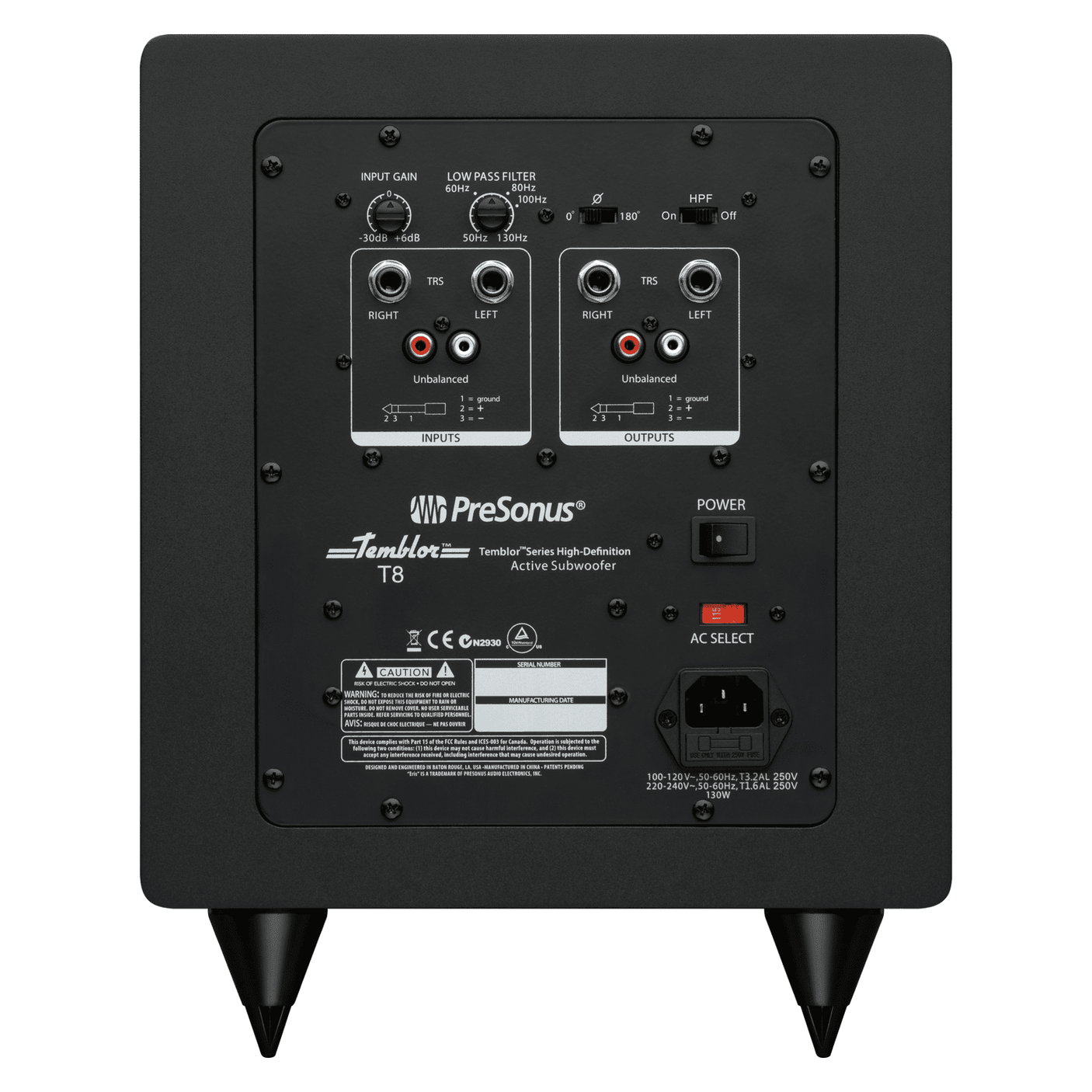 PreSonus Temblor T8 - 8" Active Studio Subwoofer 2