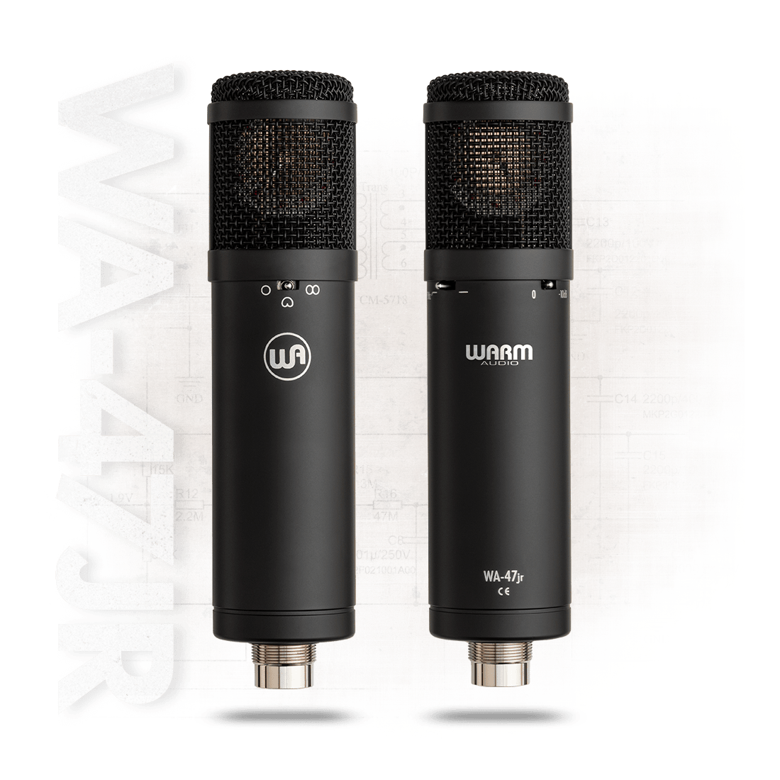 Warm Audio WA-47jr Transformer-less FET Condenser Microphone Black 2
