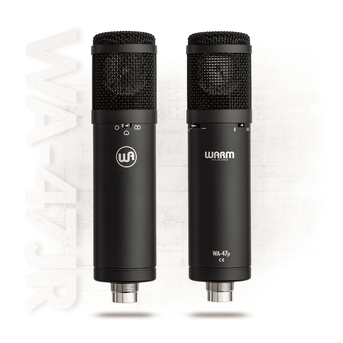 Warm Audio WA-47jr Transformer-less FET Condenser Microphone Black 2