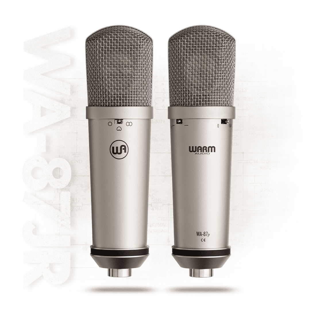 Warm Audio WA-87jr Multi-Pattern FET Condenser Microphone Nickel 2