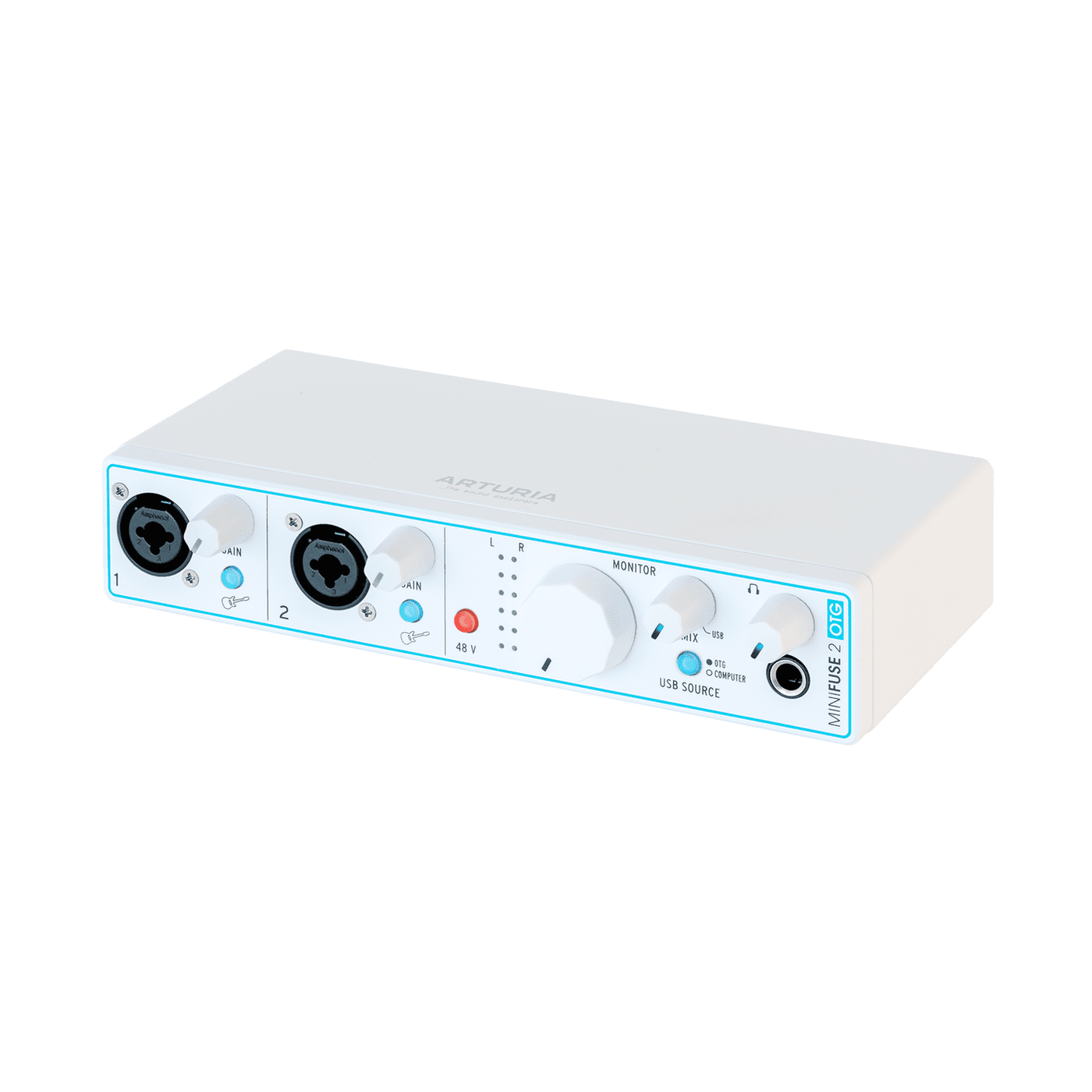 Arturia MiniFuse 2 OTG - Dual USB 2-in / 2-out Audio Interface White 3